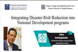 رئیس مرکز تحقیقات تغییر اقلیم و سلامت جناب آقای دکتر عباس استاد تقی زاده در هفتمین نشست بین‌المللی و دویست و یازدهمین نشسـت علمی تخصصی مرکز پژوهش‌هـای توسعه و آینده‌نگری سخنرانی کردند.