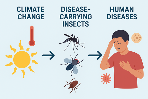 تأثیر تغییرات اقلیمی بر چرخه‌های زیستی حشرات